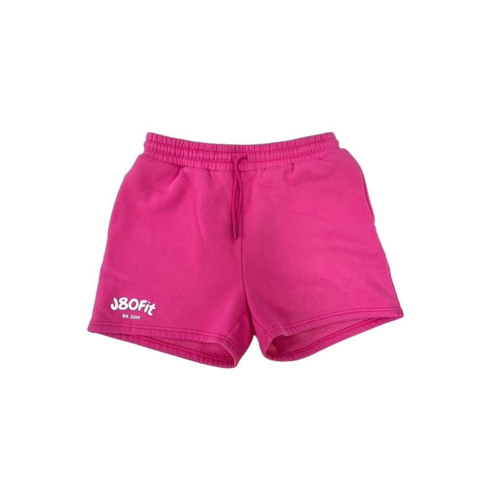 J180Fit Womens XXL Hot Pink Booty Shorts Elastic Waistband Pockets - Picture 3 of 7